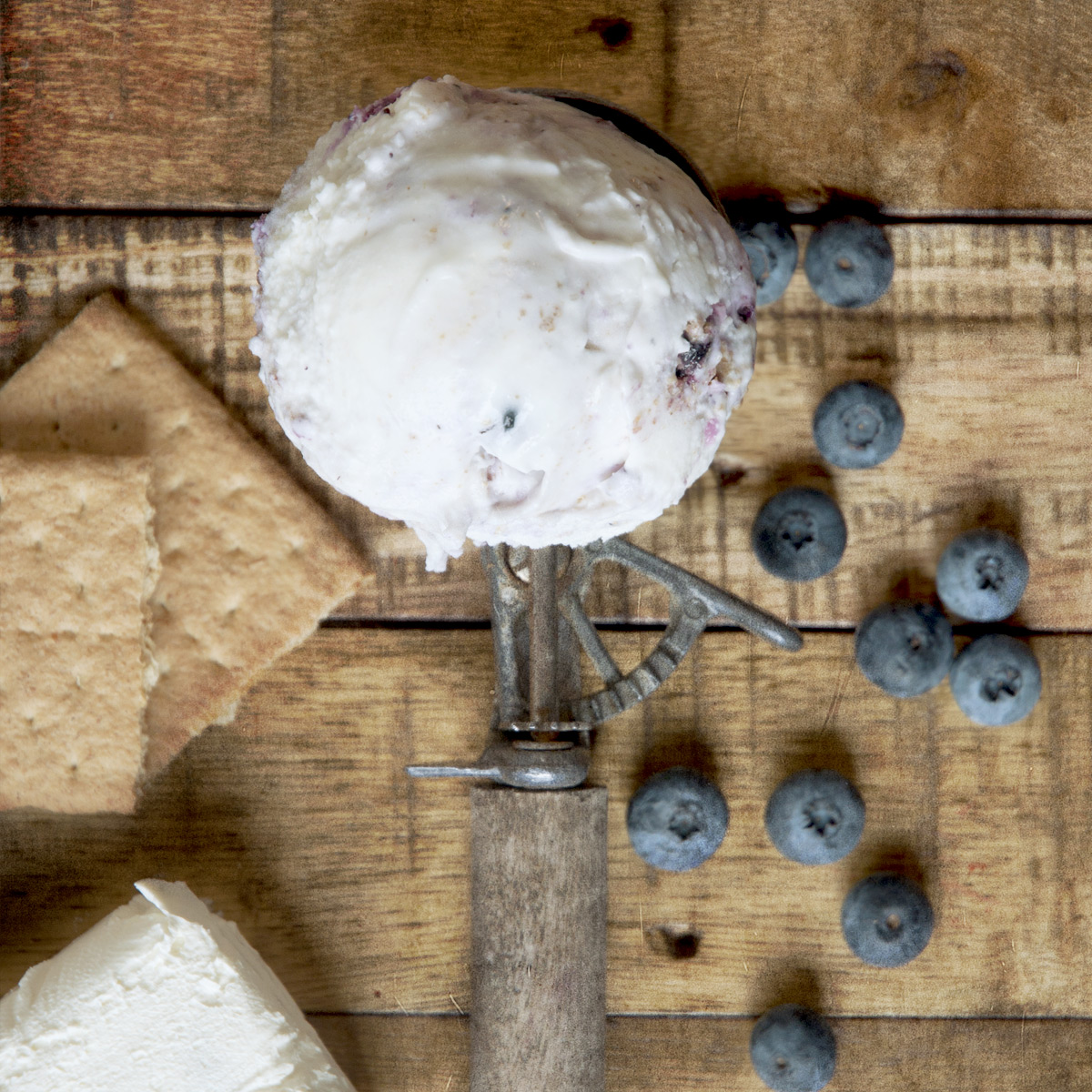 Scoop of Blueberry Cheesecake Ice Cream